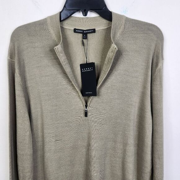 NEW Robert Barakett Men's Long Sleeve 1/4 Zip Merino Wool Lightweight Sweater L - Picture 5 of 11